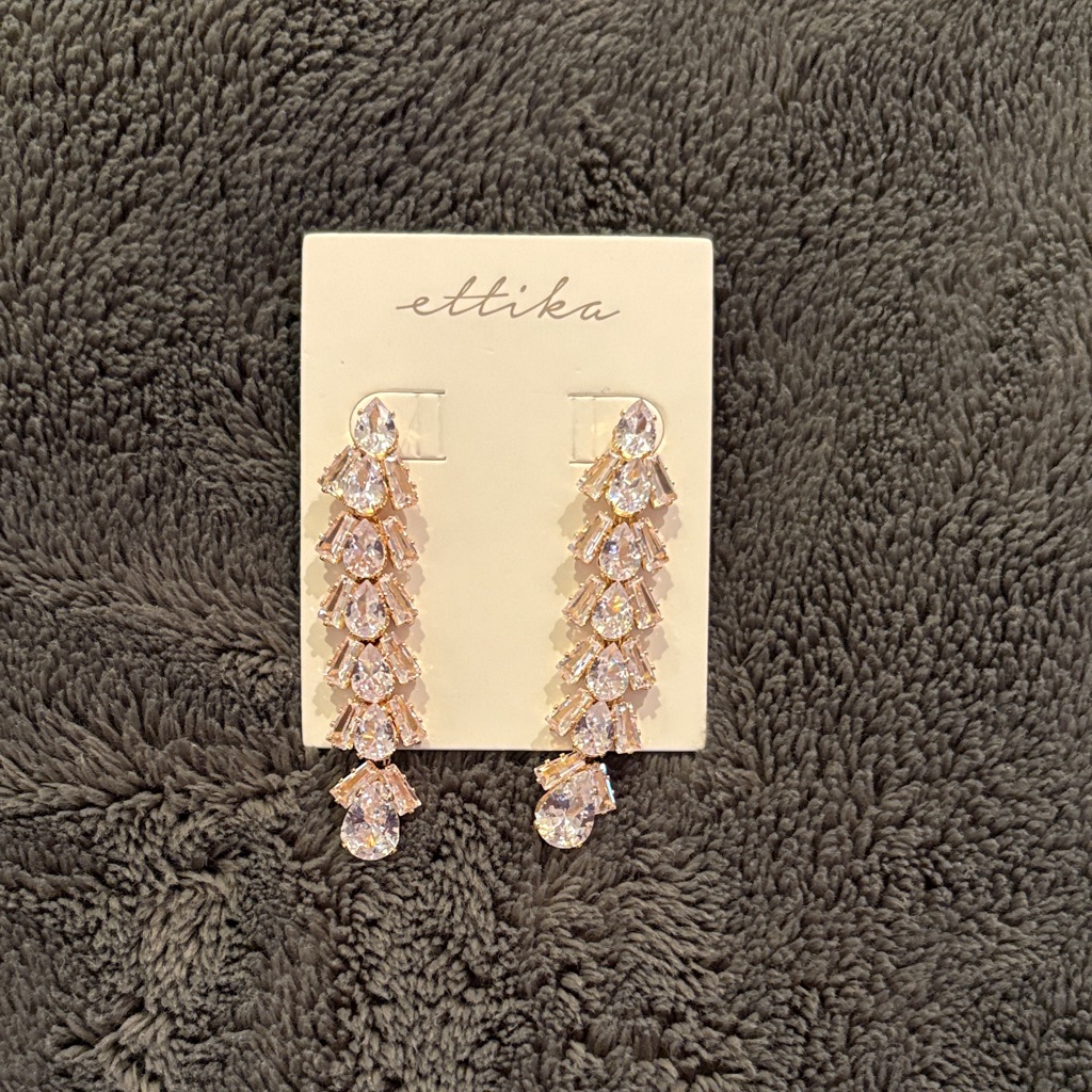 Ettika Gold And Crystal Drop Earrings 20$